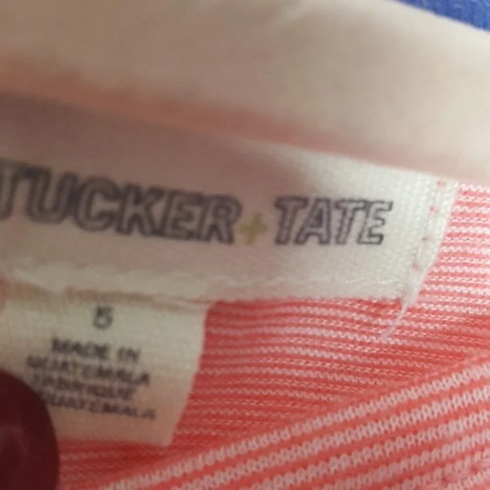 Tucker + Tate Pink Striped Baby Doll Shirt Lace